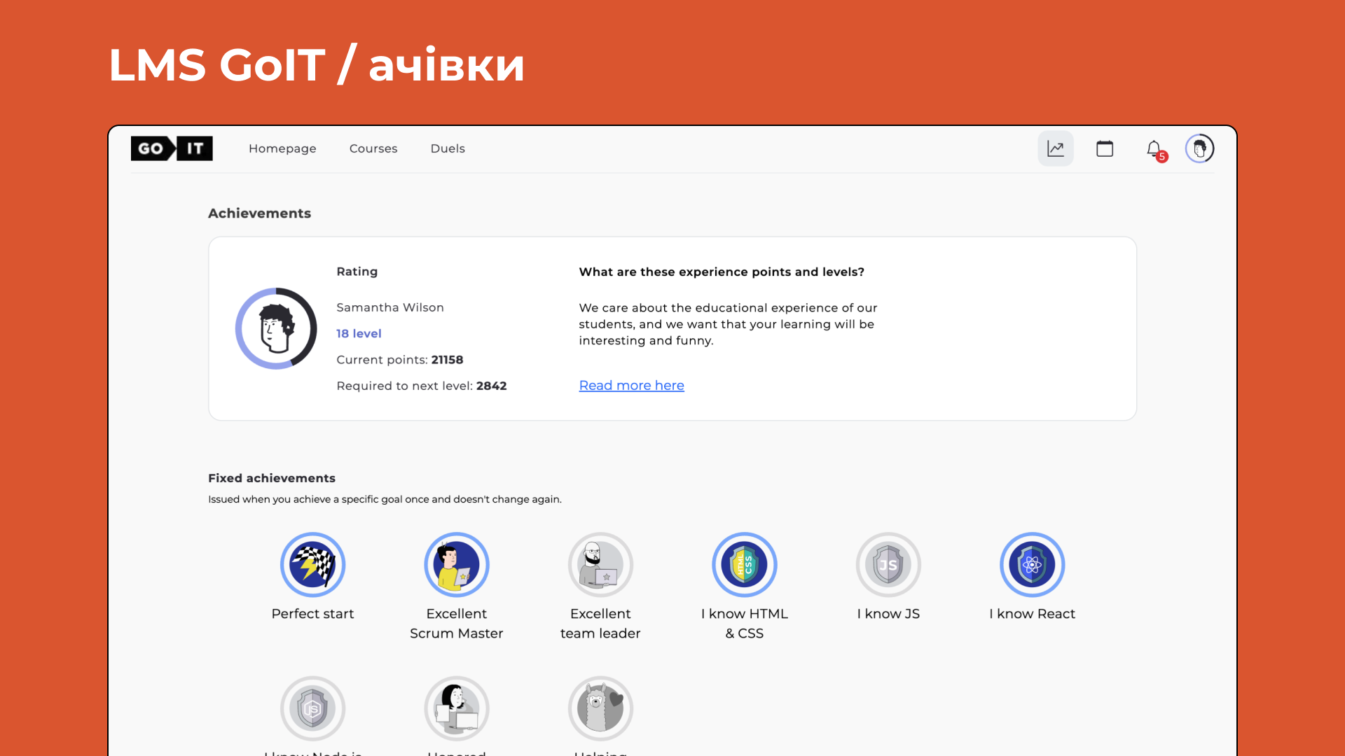 Навчальна платформа LMS GoIT - ачівки
