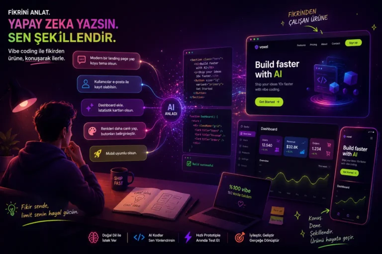 Vibe Coding Nedir? Yapay Zeka ile Kodlama ve Prototipleme Rehberi