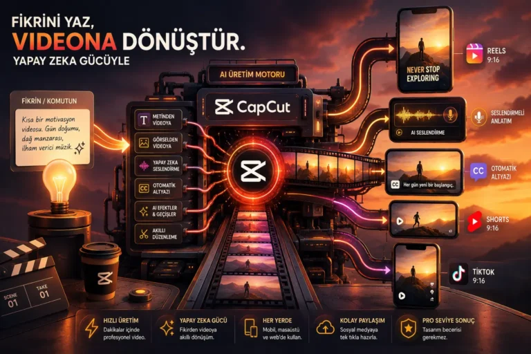CapCut Nedir? Yapay Zeka ile Video Oluşturma ve Kullanım Rehberi (2026)